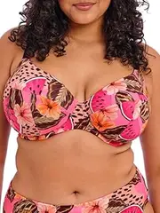 [Elomi] Women's Cabana Nights Underwire Plunge Bikini Top