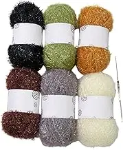 Tadill Scrubby Yarn for Dishcloths Assorted Colors Crochet Yarns Assortment for Scrubbing Cloths, Style C