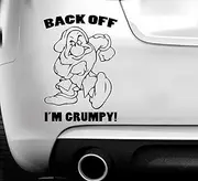 Back Off Im Grumpy FUNNY CAR VAN 4X4 LAPTOP STICKER CAR BOAT WINDOW VINYL DECAL