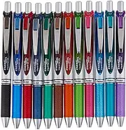 Pentel Gel Ink Pen, EnerGel RTX Retractable (0.7mm) Medium Point, Assorted Gel Ink Colors, 12 Pk (BL77BP12M)