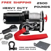 2500LB Pound WINCH KIT ATV QUAD UTV SXS MUV Can Am Commander Maverick Max 1000