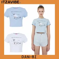 在飛比找蝦皮購物優惠-[ITZAVIBE] Cat Guide Crop T 恤顏