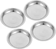 Alasum 4pcs Stainless Steel Pet Bowls for Dogs and Cats Whisker Stress Food Dishes Durable Metal Water Bowls for Small Pets Sleek Design for Stylish Dining