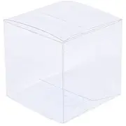 100 Piece Pack -PVC Clear See Through Plastic 12cm Square Cube Box - Large Bomboniere Product Promotion Exhibition Gift