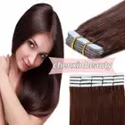 Double Sided Tape in Human Hair Extensions Invisible Seamless SkinWeft Remy Hair