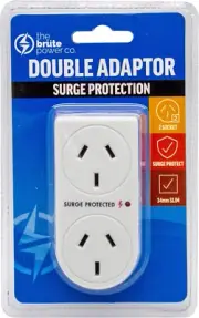 The Brute Power Co Double Plug Surge Protector Adaptor for Indoor Home Socket