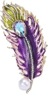 [BBirTtyQV] Creative Personality: Vintage Style, Peacock Feather Brooch, Inlaid Zircon, Colorful Corsage, Blazer And Accessories