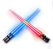 Glowing Light Saber Chop Sticks, Red and Blue 2 Pairs