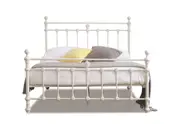Modern Classic Valarie King Metal Bed Frame White