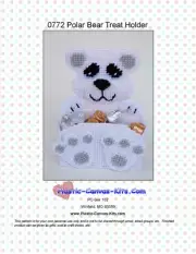 Polar Bear Treat Holder- Plastic Canvas Pattern or Kit