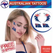 Australian Flag Temporary Tattoos Accessory Stickers Australia Day Aussie Ozzie