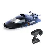 Turbojet Remote Control Speedboat 3-Speed 30km/h+ ABS Hull 150m 2.4G RC 30Mins 1500mAh 2Batteries Kids Toy Boats Birthday Gift Christmas Gift COL Black
