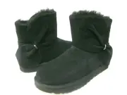 UGG CLASSIC MINI TWIST WOMEN ANKLE BOOTS SUEDE BLACK US 6 /UK 4 /EU 37 /JP 23
