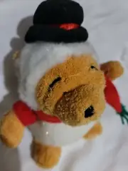 SNOWBALL Snowman Pooh winter snow Disney tag bean bag beanie collectible