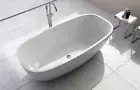 Free Standing Solid Surface "Stone" Bath Tub - 1700x700x540mm Matt White