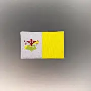Vatican City Flag Patch — Iron On Badge Embroidered Motif — World Mini