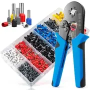 Ferrule Crimping Tool Kit Wire Ferrule Kit with 1250PCS Wire End Ferrules & C...