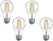 Lamptobe 12V/24V E27 A60 Antique LED Filament Bulbs, 4W Low Voltage Vintage Edison Screw E27 ES AC/DC 12-36V A60 GLS Globe LED Lamp 50W Equivalent Warm White 2700K for RV Marine Motorhome (4-Pack)