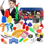 Magic Kit-Magic Tricks for Kids Ages 6-8,75+ Magic Kit for Kids 8-12 with Flatte