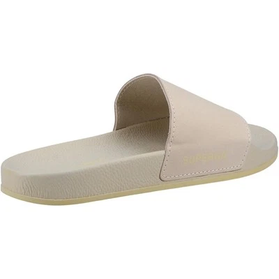 Superga 1908 Slides Buttersoft Beige Light Eggshell Rubber outsole, Logo on si