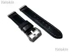 Black Brushed Leather Band Strap for Fitbit Versa 3 4 and Sense 2 Smartwatches