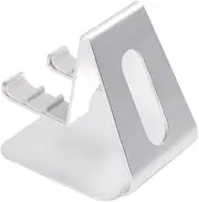 HOODANCOS Aluminium Alloy Phone Holder with Angle Durable Mobile Bracket for Office Study and Living Support for Smartphones and Tablets Silver
