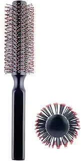 Round Hair Brush for Blow Drying, Wooden Blowout Brush With Soft Nylon Bristles, for Medium Or Short Hair