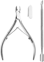 Grovigor Modern Stainless Steel Cuticle Trimmer Set, Cuticle Remover with Cuticle Pusher, Cuticle Nipper, Professional Manicure Pedicure Tools for Fingernails and Toenails