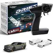 KAIMIO Turbo Racing 1:76 Mini Drift RC Car, C65, with Gyroscope, 1/76 Full Scale RTR, 2.4GHZ RC Car, with 2 Replaceable Body Shells