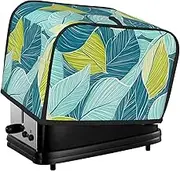 Leaf Print Print 2 Slice Toaster Cover Fingerprint Bread Maker Protectors,Kitchen Small Appliance Dust Cover