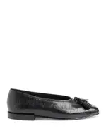 Whistles Women's Cilou Tassel Detail Croc Embossed Ballet Flats