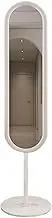Full Length Mirror Full-Length Mirror Floor-Standing Bedroom Corner Household Dressing Mirror Cloakroom Fitting Mirror Full Body Mirror(White)