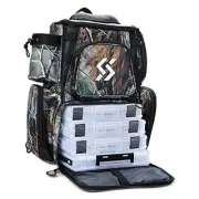 Fishing Tackle Backpack Waterproof Tackle Bag Camouflage Backpack With 4 Trays