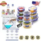 12 Pack Airtight Borosilicate Glass Meal Prep Containers - Leakproof & Stackable