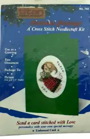 Titan Cross Stitch Christmas Card Peace Angel Joy Stitched With Love Kit 740