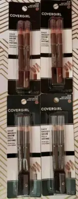 4x Covergirl Easy Breezy Brow Fill + Define 510 Soft Brown Twin Pack -8 Pencils!