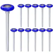 12pcs 1.8" Nylon Garage Door Rollers for 2" Garage Track, 7" Long Stem, Blue