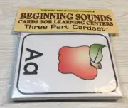 READING - Beginning Sound - Cards for Learning Center - Three Part Card -