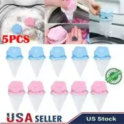 5x Floating Pet Fur Catcher Laundry Lint Hair Remover Filter For Washing Machine