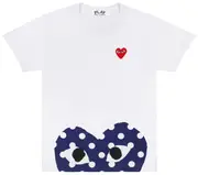 [COMME des GARCONS PLAY] Polka Peekaboo With Red Emblem Tee Women