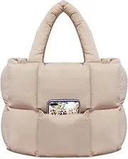 [NAARIIAN] women large puffer purse puffy tote bags dupes light weight handmade nylon bag woven shoulder handbag