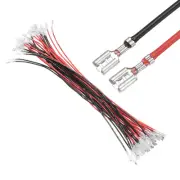 30Pcs Female Spade Crimp Terminal 4.8mm 30cm Wires