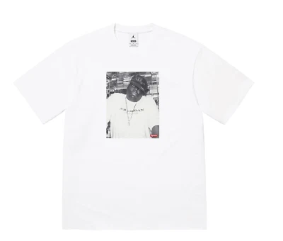 Supreme x Jordan Biggie S/S Top - Men's Size L Large White FW24 Confirmed Order