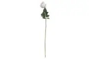 Hill Interiors Artificial Single Stem Tea Rose (Palest Pink) (65cm)