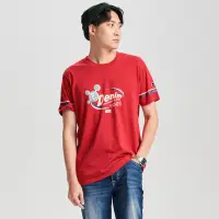 在飛比找新光三越 skm online優惠-EDWIN｜男裝｜印條圖短袖T恤(紅色)-L