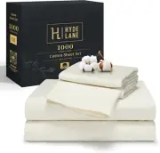 Luxury 1000 Thread Count 100% Cotton California King Bed Sheets | Very Comfy Sof
