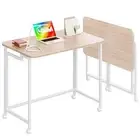 31.5" Mobile Small Rolling Computer Desk, Folding Laptop Cart Table with