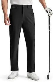 [Rdruko] Men's Golf Pants Stretch Quick Dry Lightweight Casual Dress Work Pants with Pockets