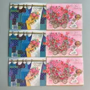 LOT OF 6 Vintage STEFFIE FAMOUS ARTISTS STUDIOS Cards + Envelopes, Flower Girls