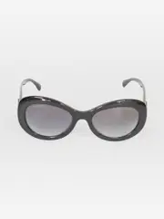 Black Round Frame Gradient Sunglasses